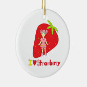 I Liebe-Erdbeere Keramik Ornament (Rechts)