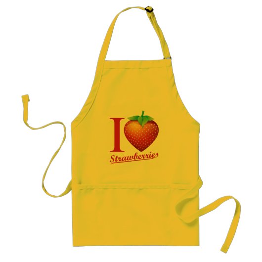 I Liebe-Erdbeere Schürze (Vorne)