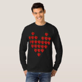 I Liebe Erdbeeren Berry Heart Frucht Kunst T-Shirt (Vorne ganz)