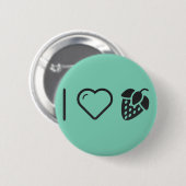 I Liebe-Erdbeeren Button (Vorne & Hinten)