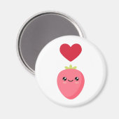 I Liebe Erdbeeren Magnet (Vorderseite/Rückseite)