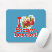 I Liebe Erdbeeren Mousepad (Mit Mouse)