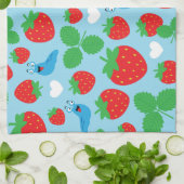 I Liebe Erdbeeren Nahtloses Muster Geschirrtuch (Gefaltet)
