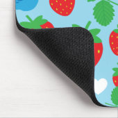 I Liebe Erdbeeren Nahtloses Muster Mousepad (Ecke)