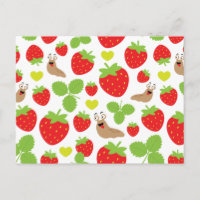 I Liebe Erdbeeren Nahtloses Muster