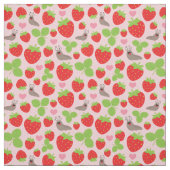 I Liebe Erdbeeren Nahtloses Muster Stoff (Muster)