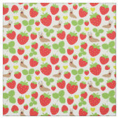 I Liebe Erdbeeren Nahtloses Muster Stoff (Muster)