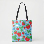 I Liebe Erdbeeren Nahtloses Muster Tasche (Vorderseite)
