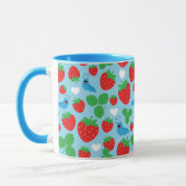 I Liebe Erdbeeren Nahtloses Muster Tasse (Links)