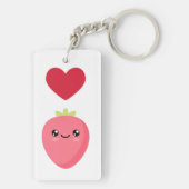 I Liebe Erdbeeren Schlüsselanhänger (Rückseite)