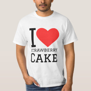 I Liebe Erdbeerkuchen T-Shirt