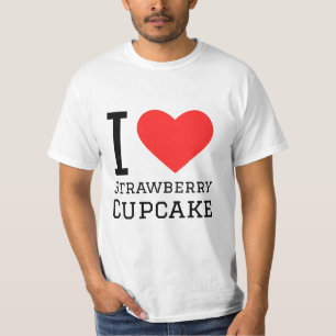 I Liebe Erdbeerkuchen T-Shirt