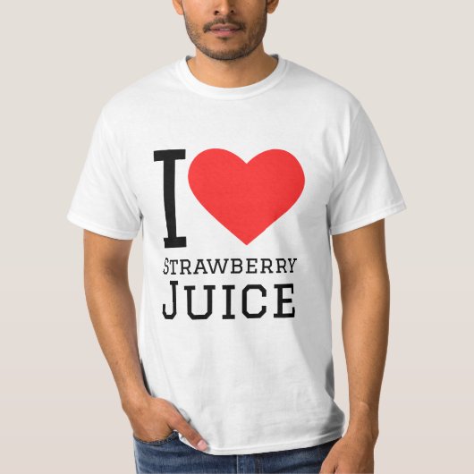 I Liebe Erdbeersaft T-Shirt (Vorderseite)