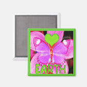 i Liebe Erde Magnet (Vorderseite/Rückseite)