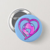 I LIEBE ERDE (rosa) Serie Button (Vorne & Hinten)
