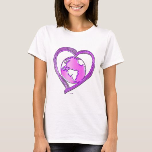 I LIEBE ERDE (rosa) Serie T-Shirt (Vorderseite)