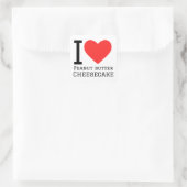 I Liebe Erdnussbutter Käsekuchen Quadratischer Aufkleber (Tasche)