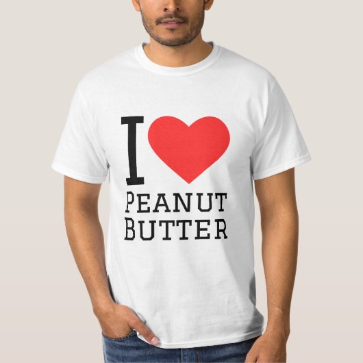 I Liebe Erdnussbutter T-Shirt (Vorderseite)