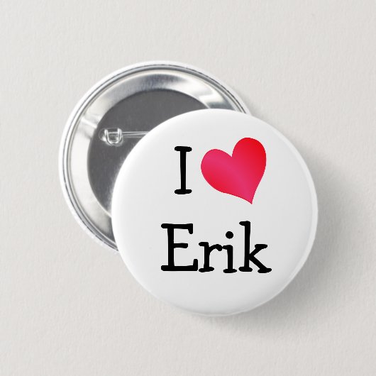 I Liebe Erik Button (Vorne & Hinten)