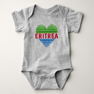 I Liebe Eritrea, Eritreer Herz Baby Strampler