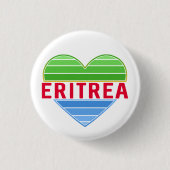 I Liebe Eritrea, Eritreer Herz Button (Vorderseite)