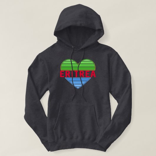 I Liebe Eritrea, Eritreer Herz Hoodie (Design vorne)