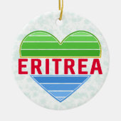 I Liebe Eritrea, Eritreer Herz Keramik Ornament (Vorne)