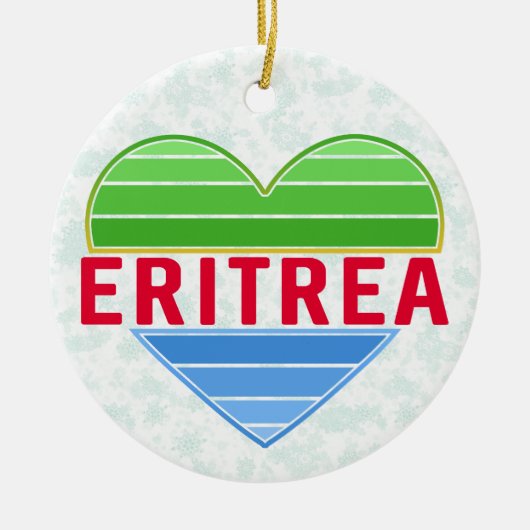 I Liebe Eritrea, Eritreer Herz Keramik Ornament (Vorne)