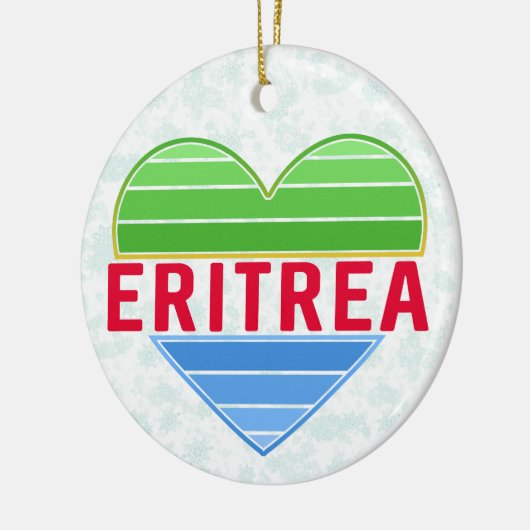 I Liebe Eritrea, Eritreer Herz Keramik Ornament (Links)