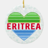I Liebe Eritrea, Eritreer Herz Keramik Ornament (Hinten)