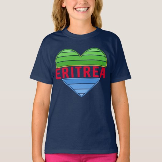 I Liebe Eritrea, Eritreer Herz T-Shirt (Vorderseite)
