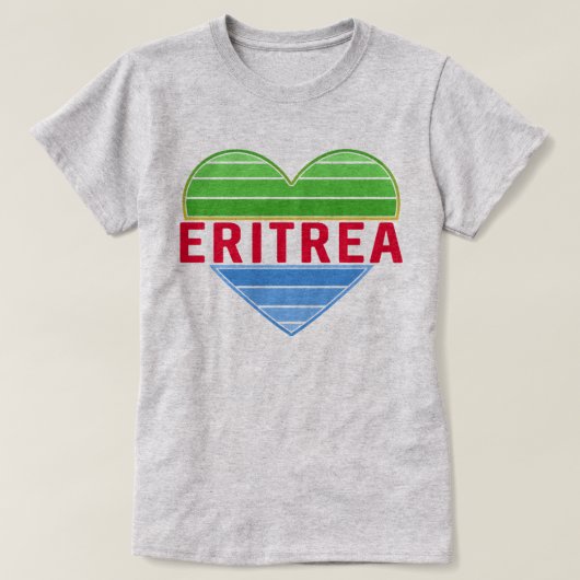 I Liebe Eritrea, Eritreer Herz T-Shirt (Design vorne)