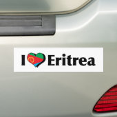 I Liebe Eritrea Flagge Autoaufkleber (Auf Auto)