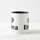 I Liebe Eritrea Flagge Tasse (Zentrum)