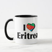 I Liebe Eritrea Flagge Tasse (Links)
