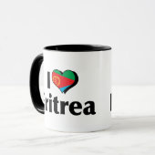 I Liebe Eritrea Flagge Tasse (Vorderseite Links)