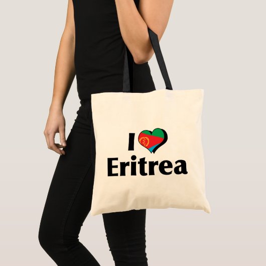 I Liebe Eritrea Flagge Tragetasche (Vorderseite (Produkt))