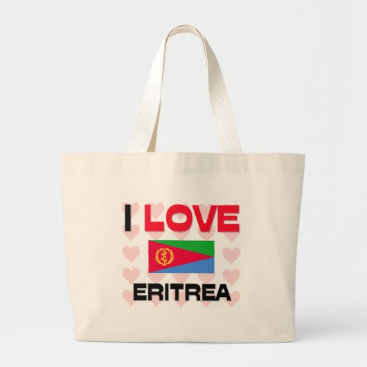 I Liebe Eritrea Jumbo Stoffbeutel (Vorne)