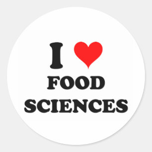 I Liebe Ernährungswissenschaften Runder Aufkleber