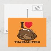 I LIEBE ERNTEDANK FEIERTAGSPOSTKARTE (Vorne/Hinten)