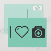 I Liebe Erste Hilfe Kits Postkarte (Vorne/Hinten)