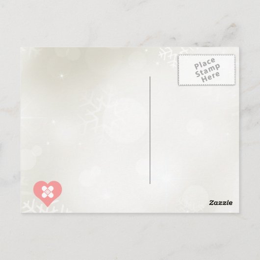 I Liebe Erste Hilfe Postkarte (Rückseite)