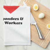 I Liebe Erster Ansprechpartner und wichtige Arbeit Geschirrtuch (Viertel Falte)