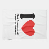 I Liebe Erster Ansprechpartner und wichtige Arbeit Geschirrtuch (Horizontal)