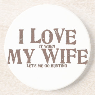 I LIEBE (es, wenn) MEINE EHEFRAU (uns gelassen geh Getränkeuntersetzer