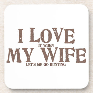 I LIEBE (es, wenn) MEINE EHEFRAU (uns gelassen geh Getränkeuntersetzer