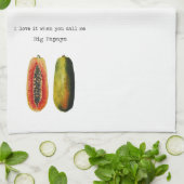 I Liebe es, wenn Sie mich großes Papaya-Tuch Küchentuch (Gefaltet)