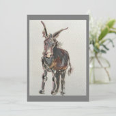 I Liebe Esel Dankeskarte (Stehend Vorderseite)