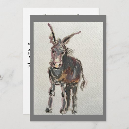 I Liebe Esel Dankeskarte (Vorne/Hinten)