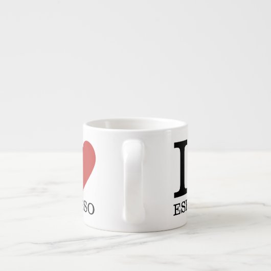 I ❤️ Liebe Espresso KUNDENBAR Espressotasse (Rückseite)